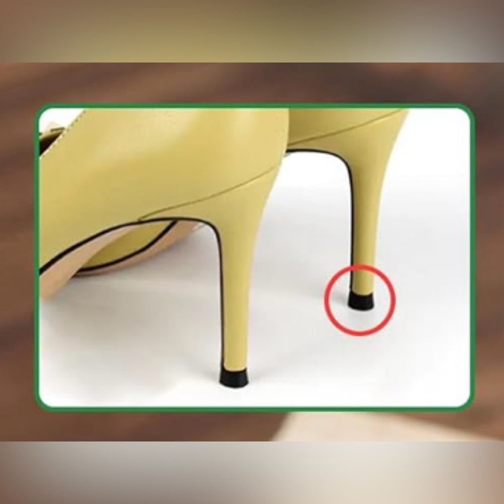 12 Black High Heel Replacement Tips 6 sets DIY Repair New 8mm / 0.3 inches